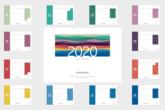 Calendar 2020 in Illustrations - product preview 5
