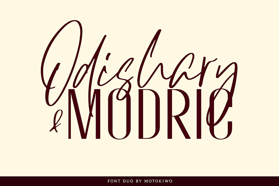 Odishary & Modric Font Duo
