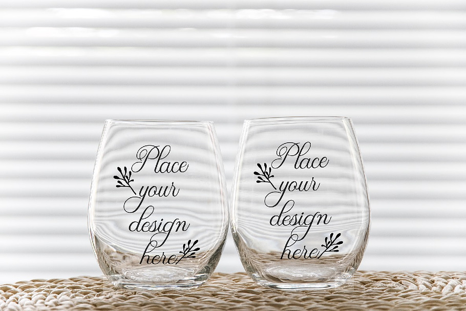 2 tumbler mockup wine glasses psd in Product Mockups - product preview 8