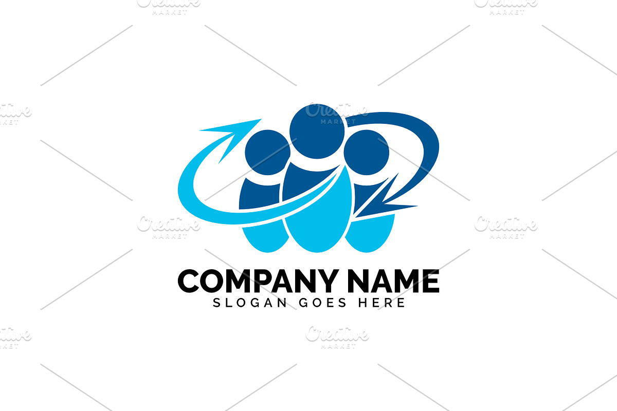 people arrow logo in Logo Templates - product preview 8