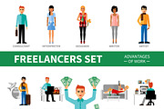 Freelancers icons set