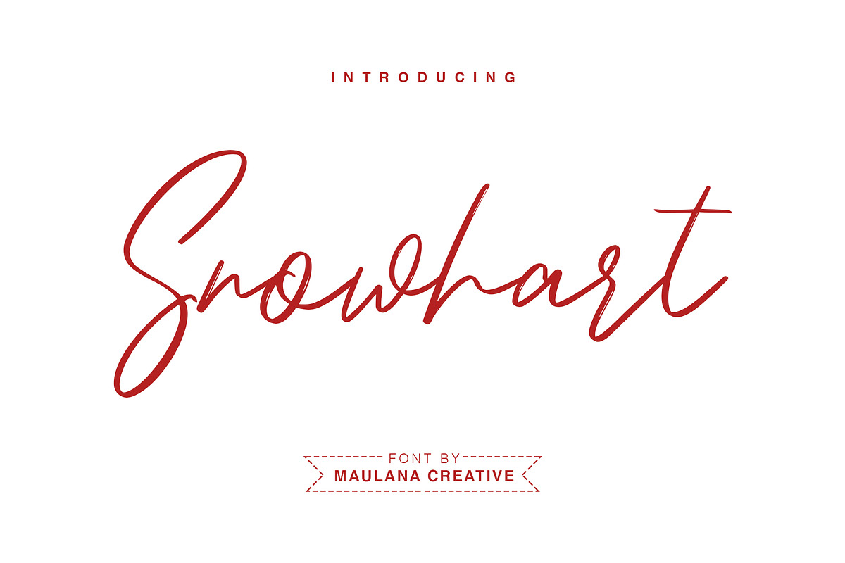 Snowhart - Brush Font in Script Fonts - product preview 8