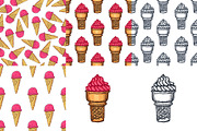 Set of Ice Cream Illustrations