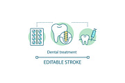 Dental treatment concept icon