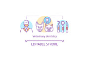 Veterinary dentistry concept icon