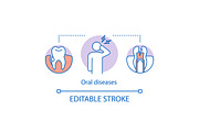 Oral diseases concept icon