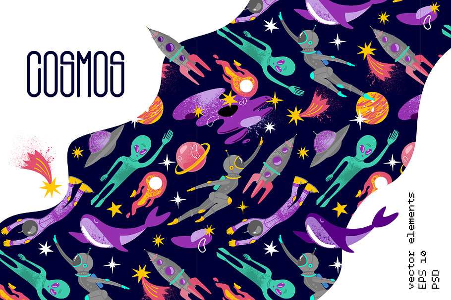 cosmos vector set in Illustrations - product preview 8