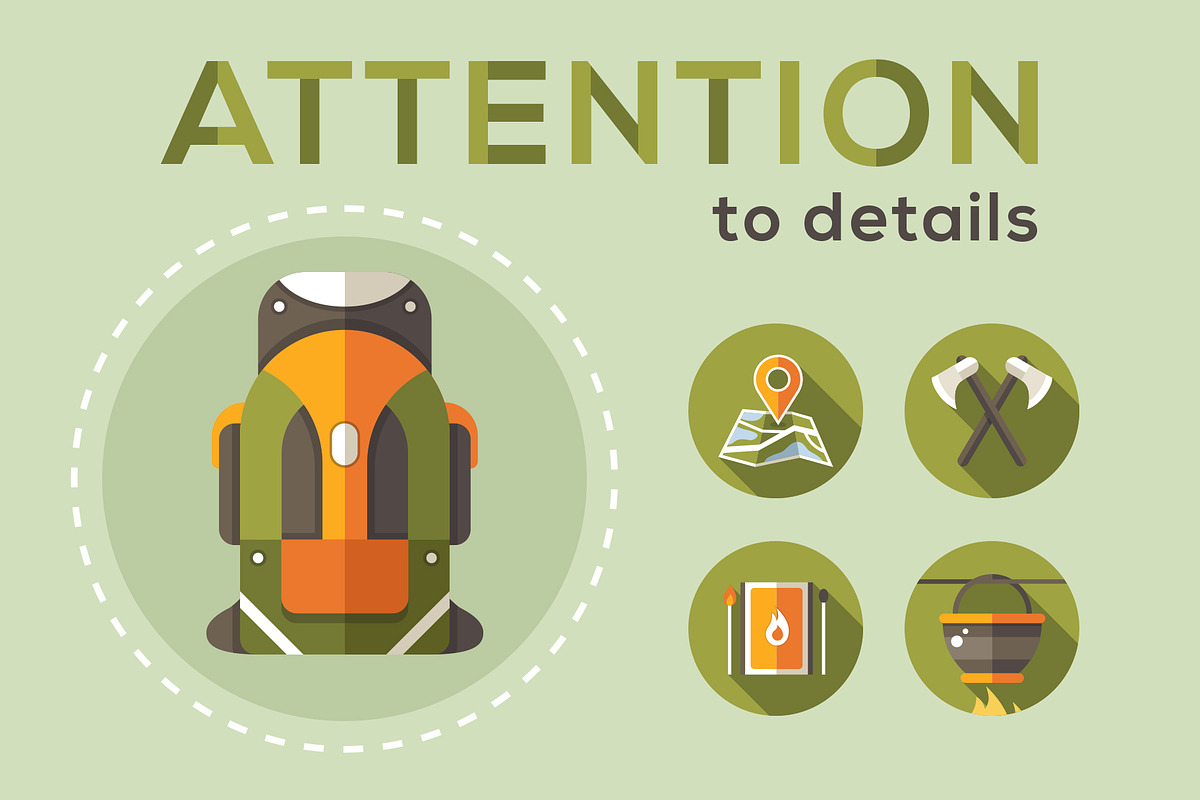 Box of Camping Graphic Elements in Infographic Icons - product preview 8