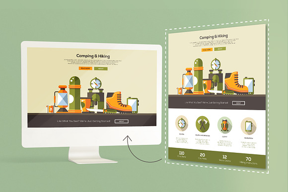 Box of Camping Graphic Elements in Infographic Icons - product preview 4