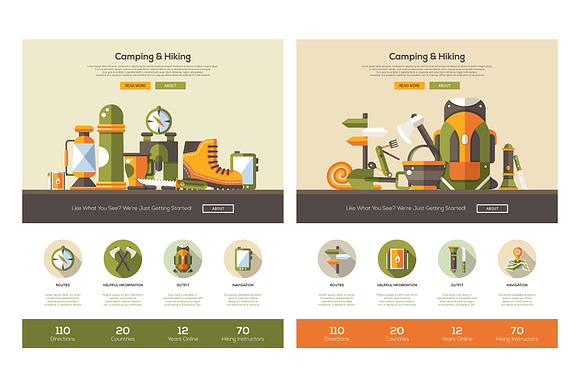 Box of Camping Graphic Elements in Infographic Icons - product preview 11