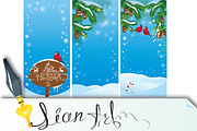 Set of vertical xmas banners.