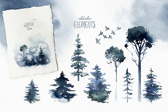 Winter time alphabet collection in Illustrations - product preview 2