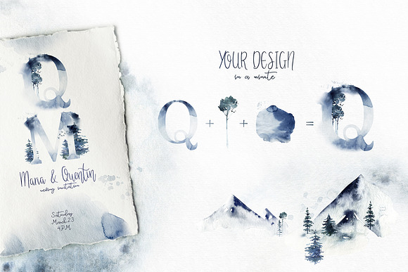 Winter time alphabet collection in Illustrations - product preview 6