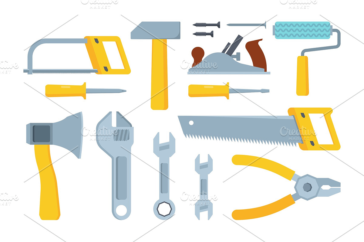 Different modern construction tools in Illustrations - product preview 8