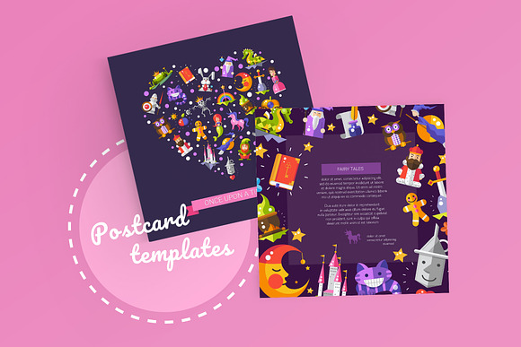 Fairy Tales Elements in Flat Style in Web Elements - product preview 3