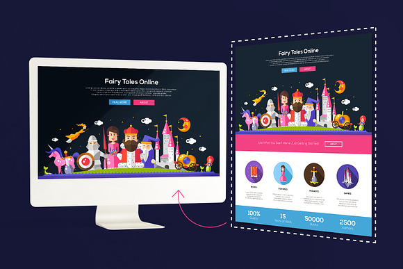 Fairy Tales Elements in Flat Style in Web Elements - product preview 5