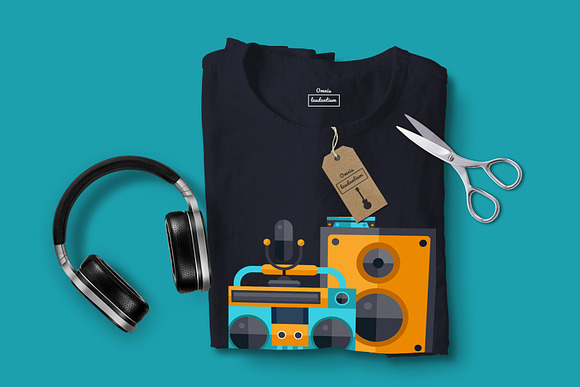 Music Party Flat Style Bundle in Web Elements - product preview 5