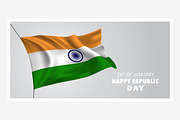 India republic day vector card
