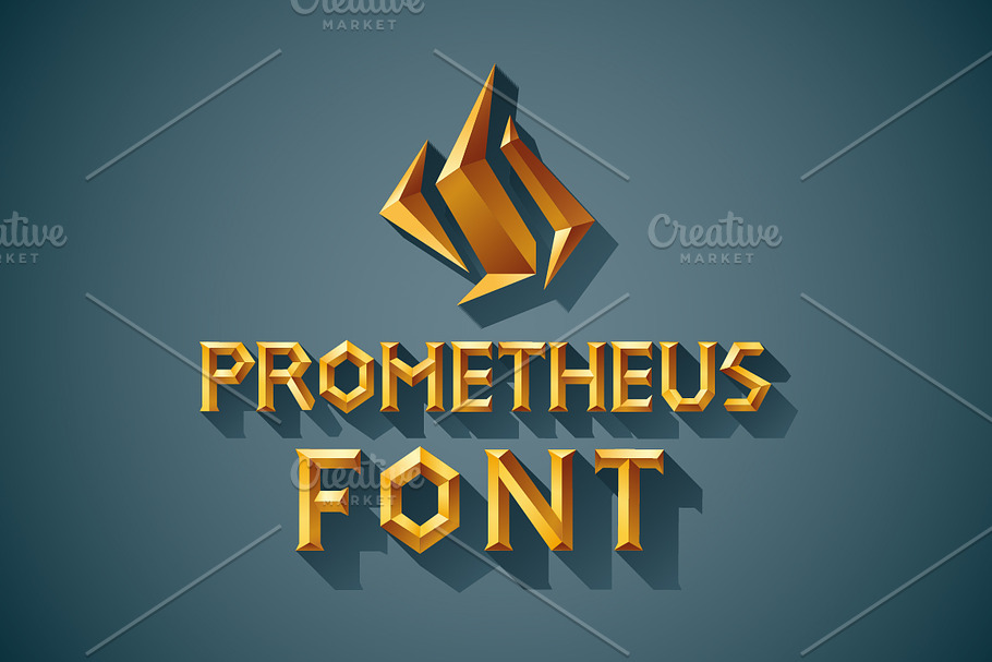 3D Font Set. Gold, wood, silver in Objects - product preview 8