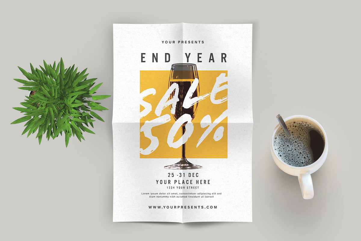 New Year Sale Flyer in Flyer Templates - product preview 8