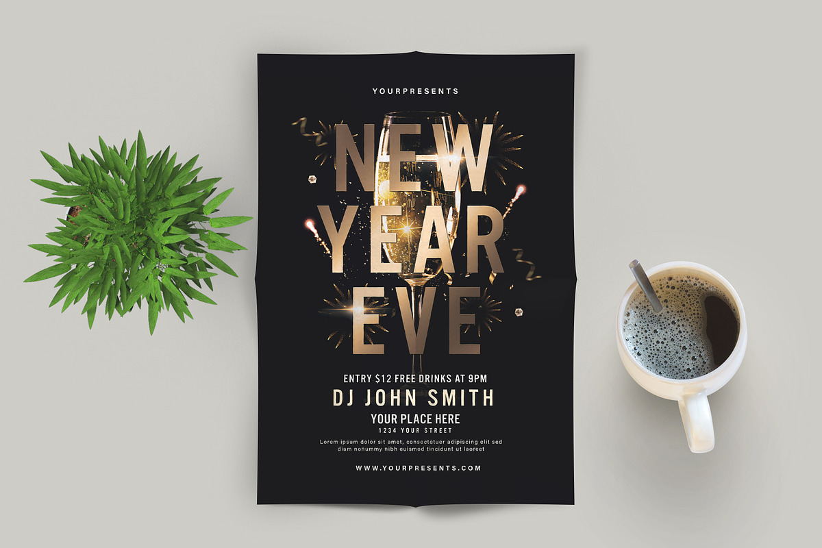 New Year Eve in Flyer Templates - product preview 8