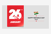 India republic day vector card