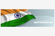India republic day vector banner