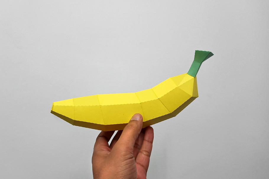 DIY Banana Model - 3d papercraft in Templates - product preview 8
