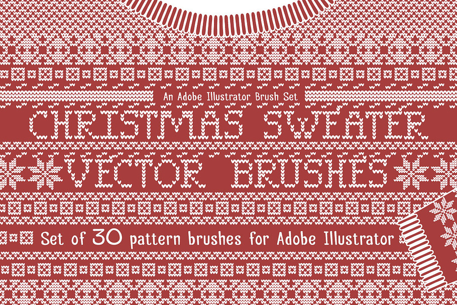 Christmas Sweater Knit Brushes