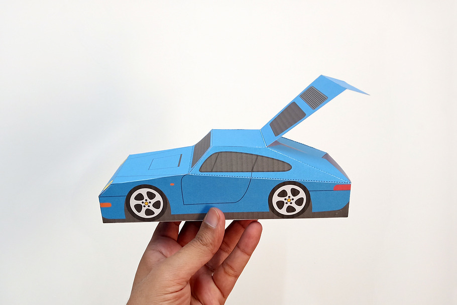 DIY Porsche favor - 3d papercraft