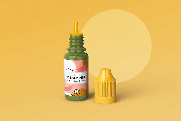 E-Juice Vape Dropper Bottle MockUp in Product Mockups - product preview 1