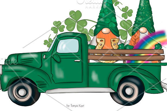 St. Patricks Gnomes Icons & Pattern in Illustrations - product preview 1