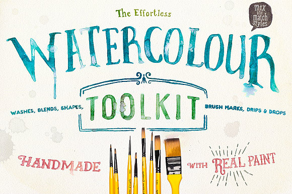 Watercolour toolkit paint effects in Textures - product preview 4