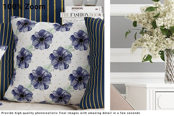 Pillows and Curtain Set in Product Mockups - product preview 3
