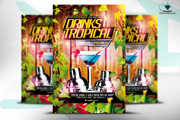 Drink Tropical PSD Flyer