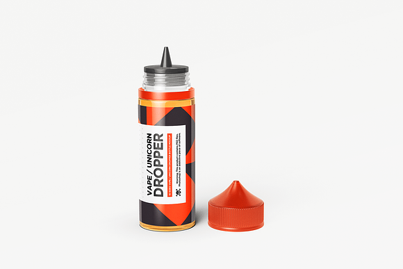 All Sizes Vape Dropper Bottle MockUp in Product Mockups - product preview 13