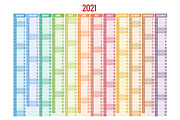 2021 Calendar, Business planner