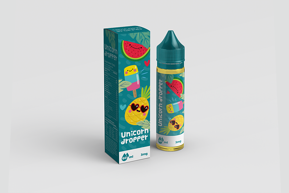 60 ml Vape Unicorn Dropper MockUp in Product Mockups - product preview 3