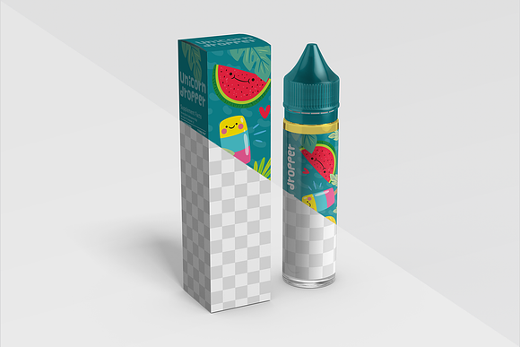 60 ml Vape Unicorn Dropper MockUp in Product Mockups - product preview 8
