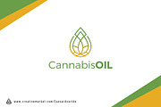 Cannabis Hemp Oil Logo Template