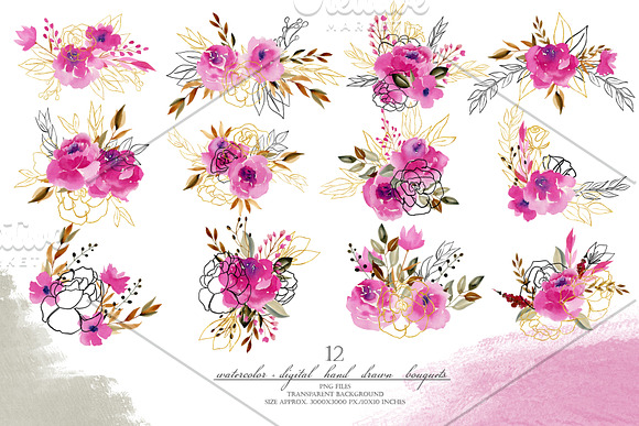 Crimson and Gold collection in Illustrations - product preview 6
