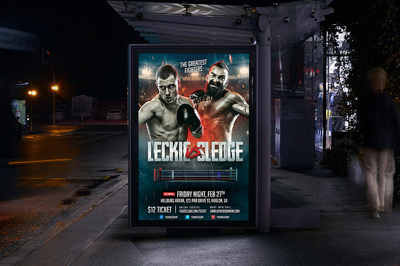 Boxing Flyer Template in Flyer Templates - product preview 2