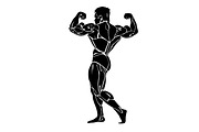 bodybuilding, vector icon