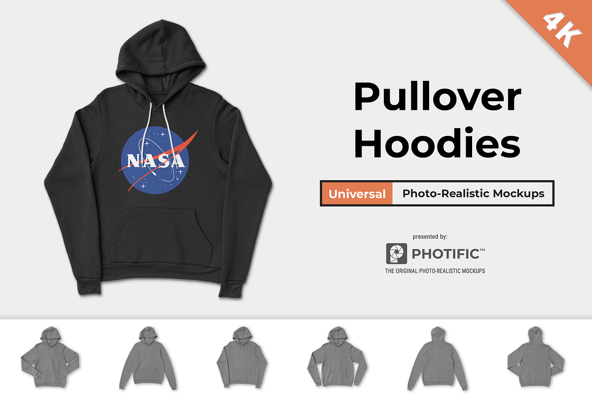Pullover Hoodie Sweatshirt Mockups in Product Mockups - product preview 8