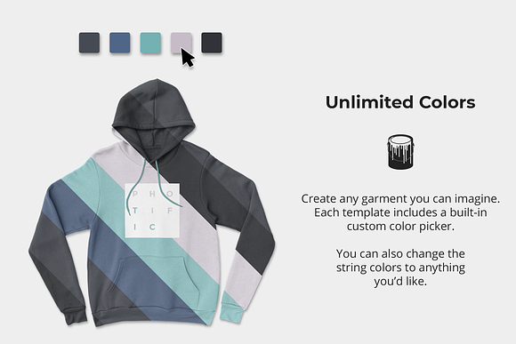 Pullover Hoodie Sweatshirt Mockups in Product Mockups - product preview 5
