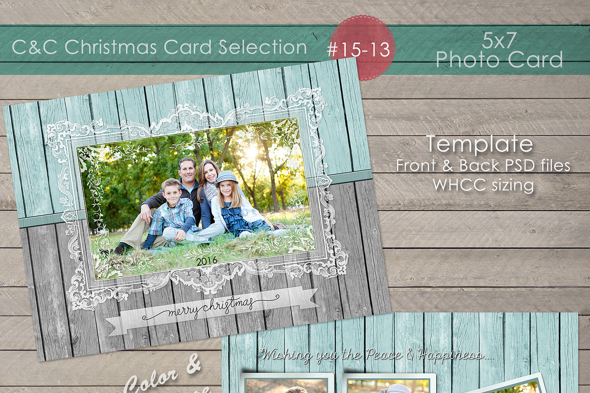 Christmas Photo Card Collection15-13 in Card Templates - product preview 8