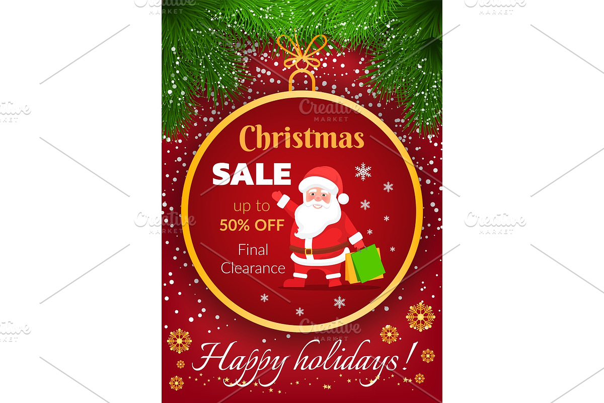 Christmas Sale Happy Holidays Winter in Illustrations - product preview 8