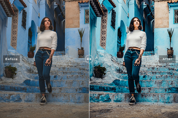 Chefchaouen Lightroom Presets Pack in Add-Ons - product preview 1