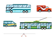 City transport flat icons
