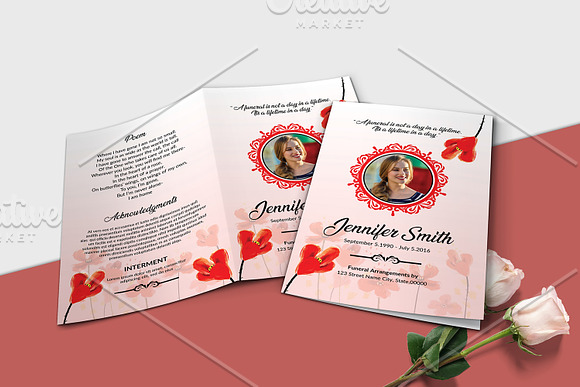 Funeral Program Template-V972 in Brochure Templates - product preview 3